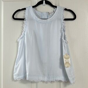 Altar'd State Light Blue Frayed Edge Sleeveless Tank